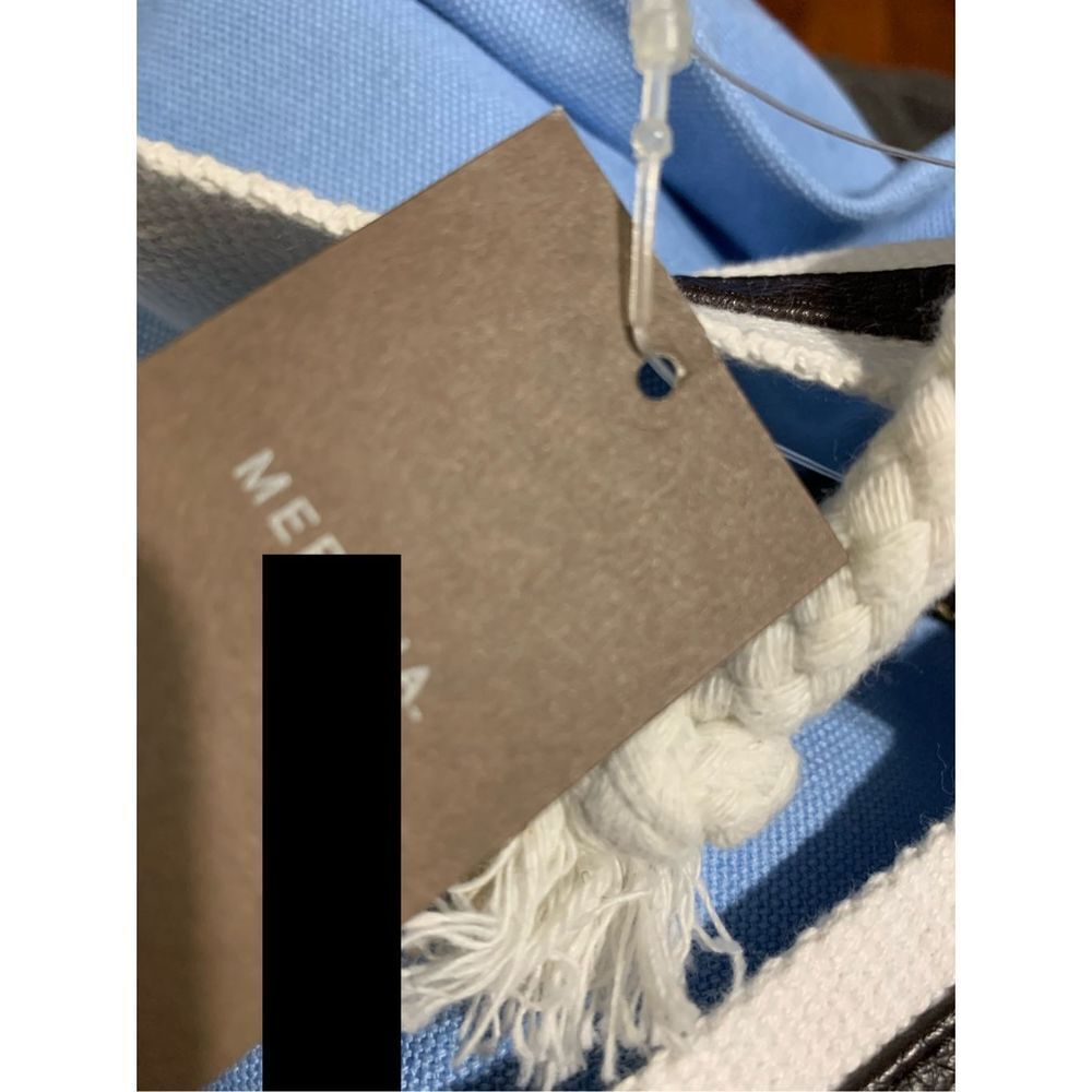 ‎NEW WITH TAGS Merona Canvas BLUE Bag - Picture 3 of 3